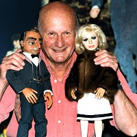 image of Gerry Anderson with Parker & Lady Penelope