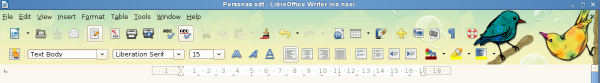 image of Firefox Personas applied to LibreOffice Writer