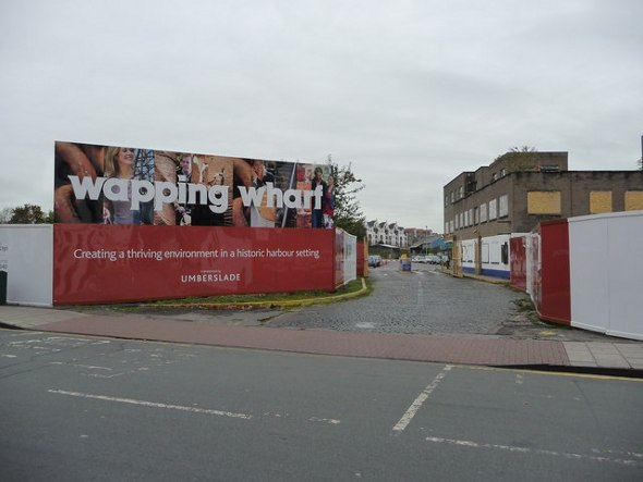 image of Wapping Wharf site entrance