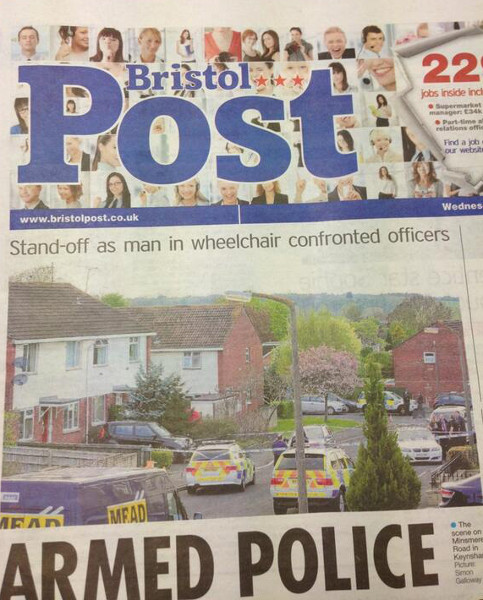 image of Bristol Post front page