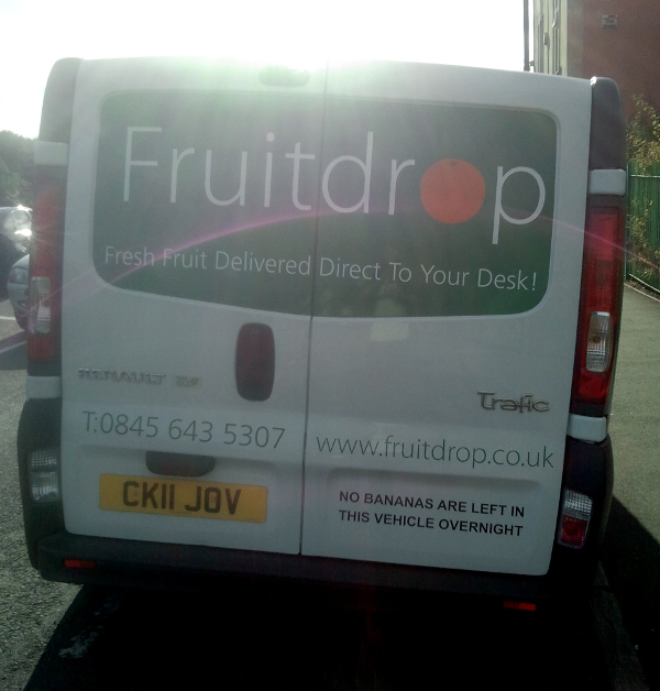 rear of fruit van