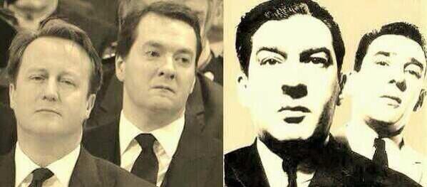 image of Cameron, Osborne and the Kray twins