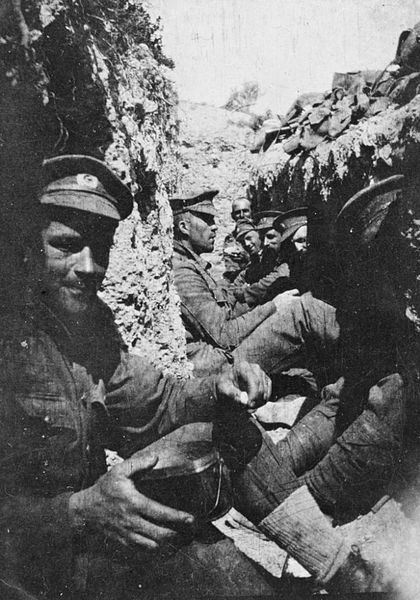 A trench in the Gallipoli campaign, 1915. 