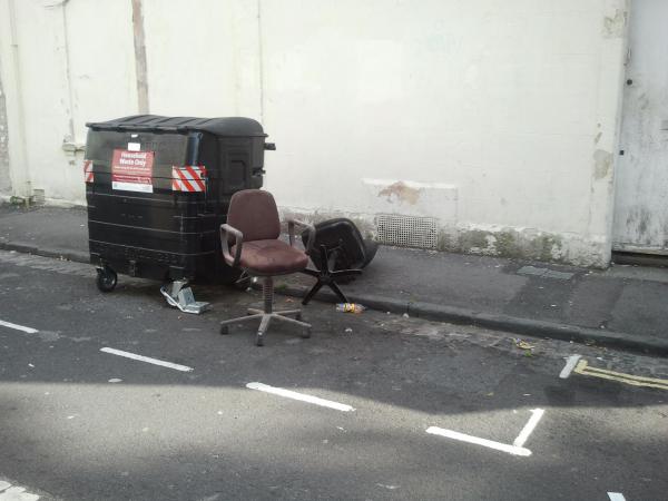 image of fly-tipped chairs