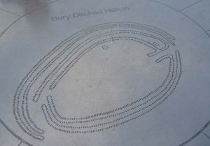 plan of Bury Ditches hill fort
