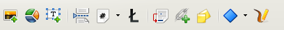 toolbar showing the capital L bar icon for special characters