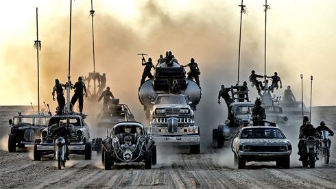 image of Mad Max vehicle convoy