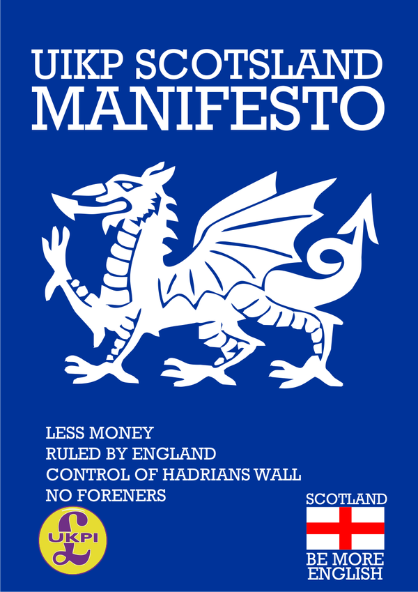 spoof cover for UKIP manifesto for Scotland