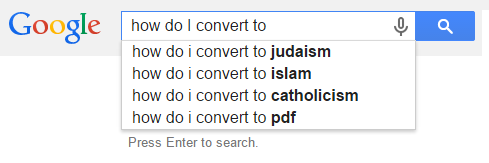 screenshot of google search showing options including how do i convert to judsaism and how do i convert to pdf