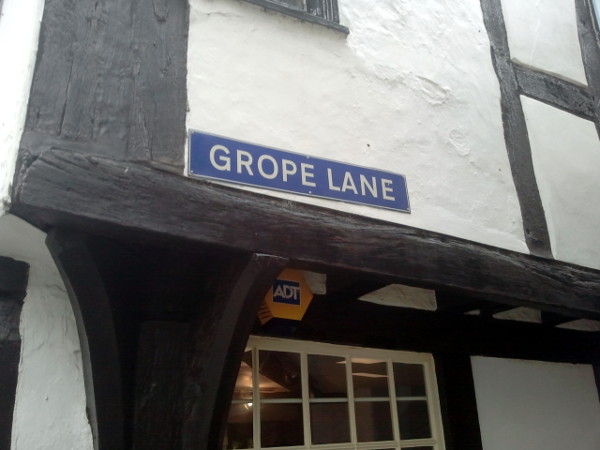 Grope Lane sign