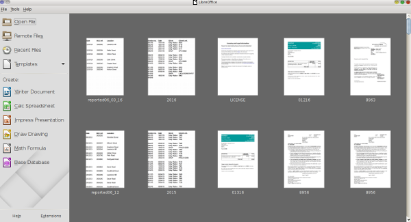 LibreOffice 5 series screenshot